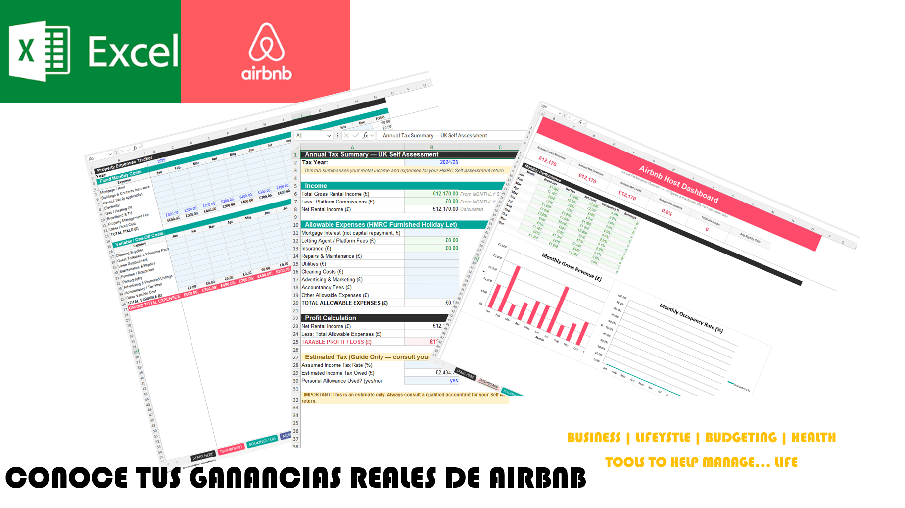 Airbnb Host Profit Dashboard & Financial Tracker - ESP
